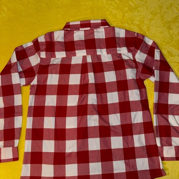 DIXXON Red and White Plaid Casual Button Down Shirt - Picture 6 of 6